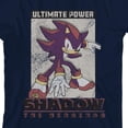 thumbnail image 7 of Sonic The Hedgehog Modern Shadow in Halftone effect, Logo text, Ultimate power on Navy Kids T-Shirt-Large, 7 of 7