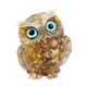 thumbnail image 1 of Búho Estatua de cristal Talla de piedra Curación Animal Estatuilla Arte Decoración del hogar (A) Hugtrwg Para estrenar, 1 of 3