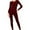 Burgundy, variant on INNERSY Women's Thermal Base Layer Soft Long Johns Set Mid-Weight Ski Top & Bottoms for Winter(L,Gray)