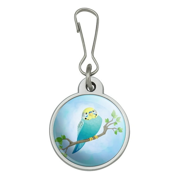 Pretty Parakeet Budgie Jacket Handbag Purse Luggage Backpack Zipper Pull Charm
