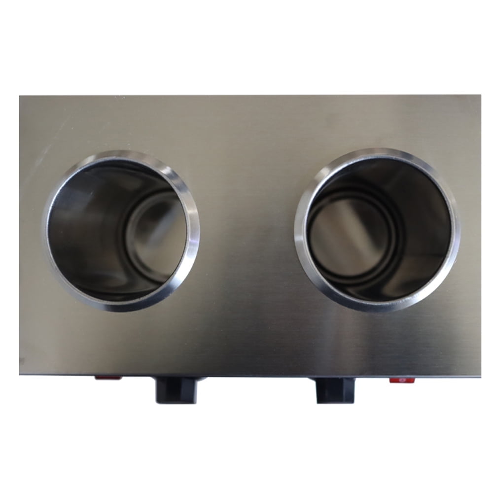 2 Pot Electric Sauce Warmer Electric Food Sauce Heater with Two 650ml Bottles  Adjustable Temperature 110V