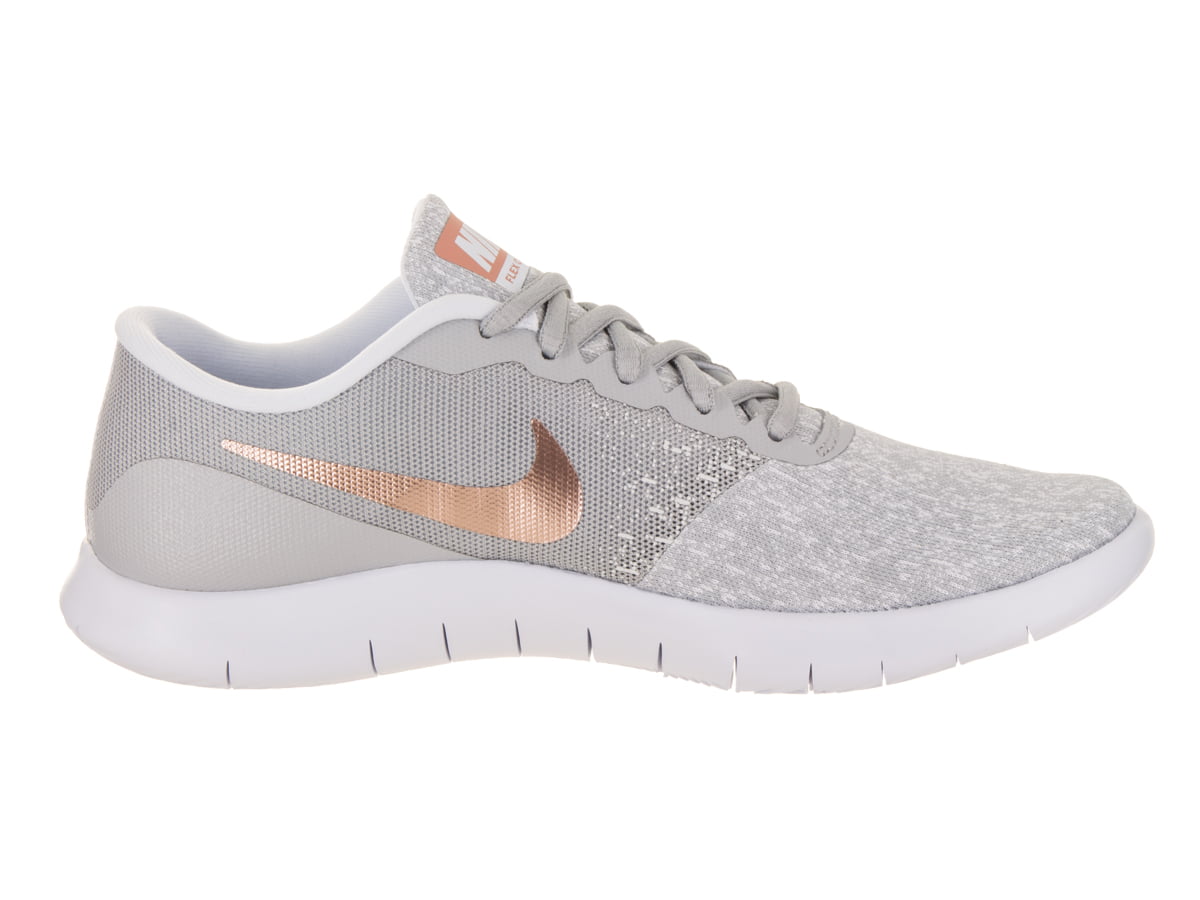 grey and rose gold nike trainers