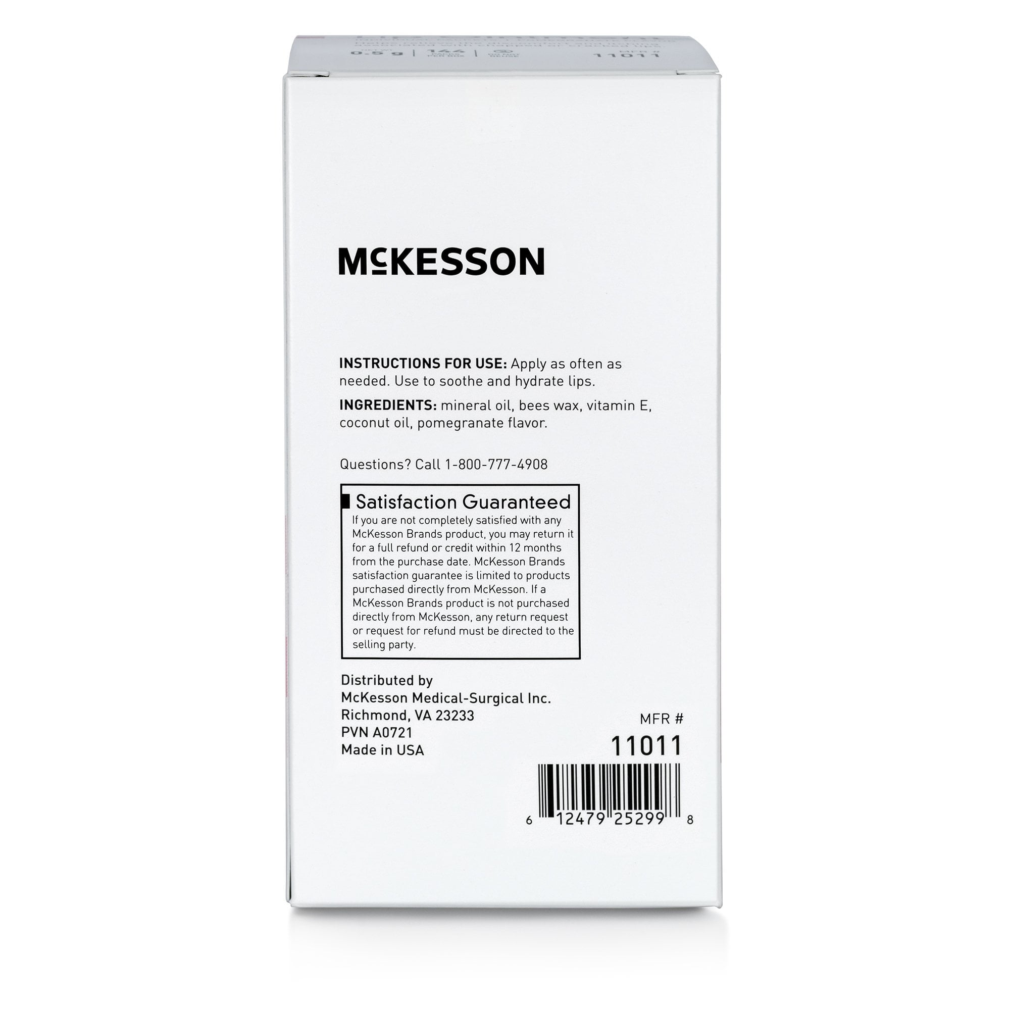 McKesson Pomegranate Lip Balm Packets with Beeswax, Vitamin E, Coconut Oil, and Pomegranate, 0.5 Gram, 144 Count, 1 Pack