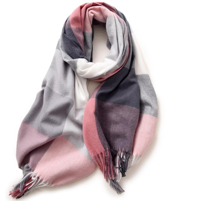 RXIRUCGD Women's Fashionable Soft Skin Friendly Scarf Warm Thick Wool Scarf( Pink )