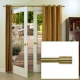 thumbnail image 4 of Versailles Lexington Ringlets Steel Heavy Duty Curtain Rod Set for Windows 48" - 86" Gold, 4 of 6