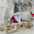 thumbnail image 2 of Northlight 8.5" Red and Gray Sitting Gnome Christmas Decoration with Jingle Bell, 2 of 5