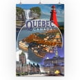 thumbnail image 3 of Quebec, Canada, Montage Scenes (24x36 Giclee Gallery Art Print, Vivid Textured Wall Decor), 3 of 3