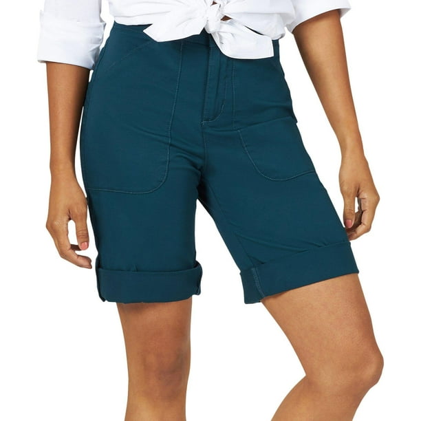 Lee Lee Womens Solid FlexToGo Utility Bermuda Shorts