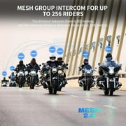 FreedConn FX Plus Motorcycle Helmet Bluetooth Headset, Auto-Join Mesh Network 2 Pack