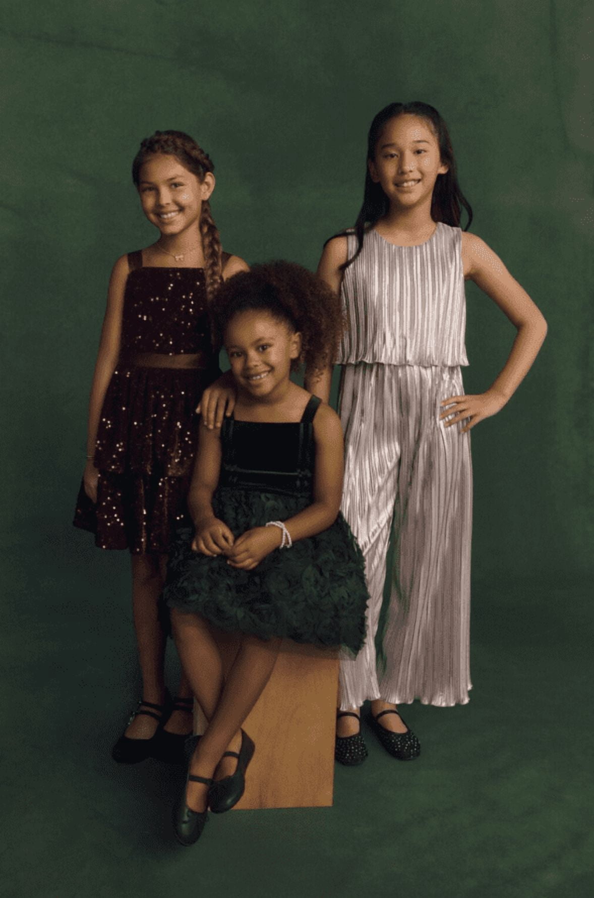 Kensie Girl Sleeveless Belted Metallic Jumpsuit, Sizes 4-16