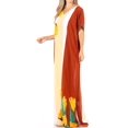 thumbnail image 3 of Sakkas Aggy Womens Dashiki African Print Caftan Dress Maxi Boho Hippie Colorful - Style8-C1Brown - One Size Regular, 3 of 5