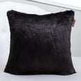 thumbnail image 2 of 18 X 18 Throw Pillow Shredded Memory Foam, Square Couch Pillow Limited Baby Black Panther Fabulous Faux Fur Case & Shell, 1 PCS, 2-tone Decorative Luxury Style - Sofa, Bedroom, Adjustable Fill Zipper, 2 of 5
