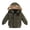 Army Green, variant on Lindreshi Toddler Girl Coats and Jackets Clearance Toddler Baby Boys Cute Fashion Solid Color Winter Hoodie Keep Warm Cotton Clothes Thick Coat