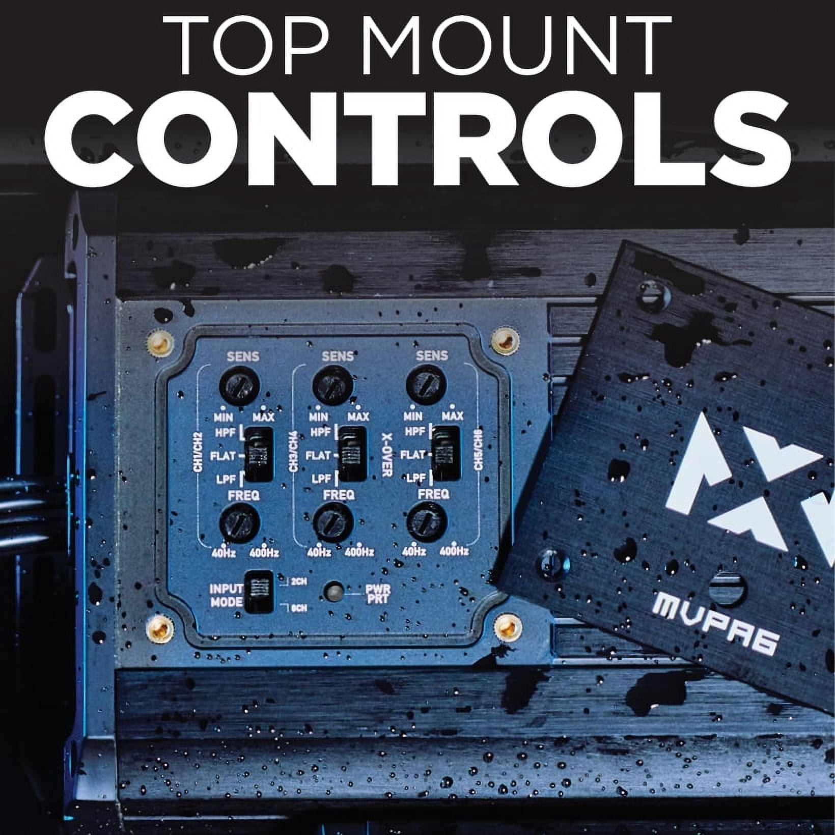 NVX MVPA6 Marine/Powersports/Motorcycle Amplifier 900W RMS Marine 6-Channel Class D Amplifier