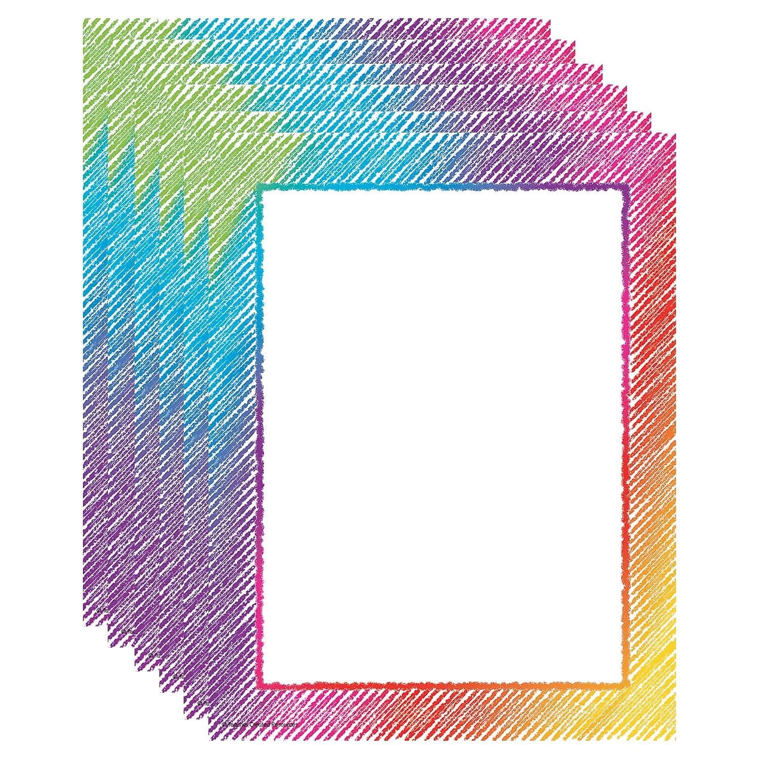 Teacher Created Resources Colorful Scribble Computer Paper 8.5 x 11 50 Sheets/Pack 6 Packs