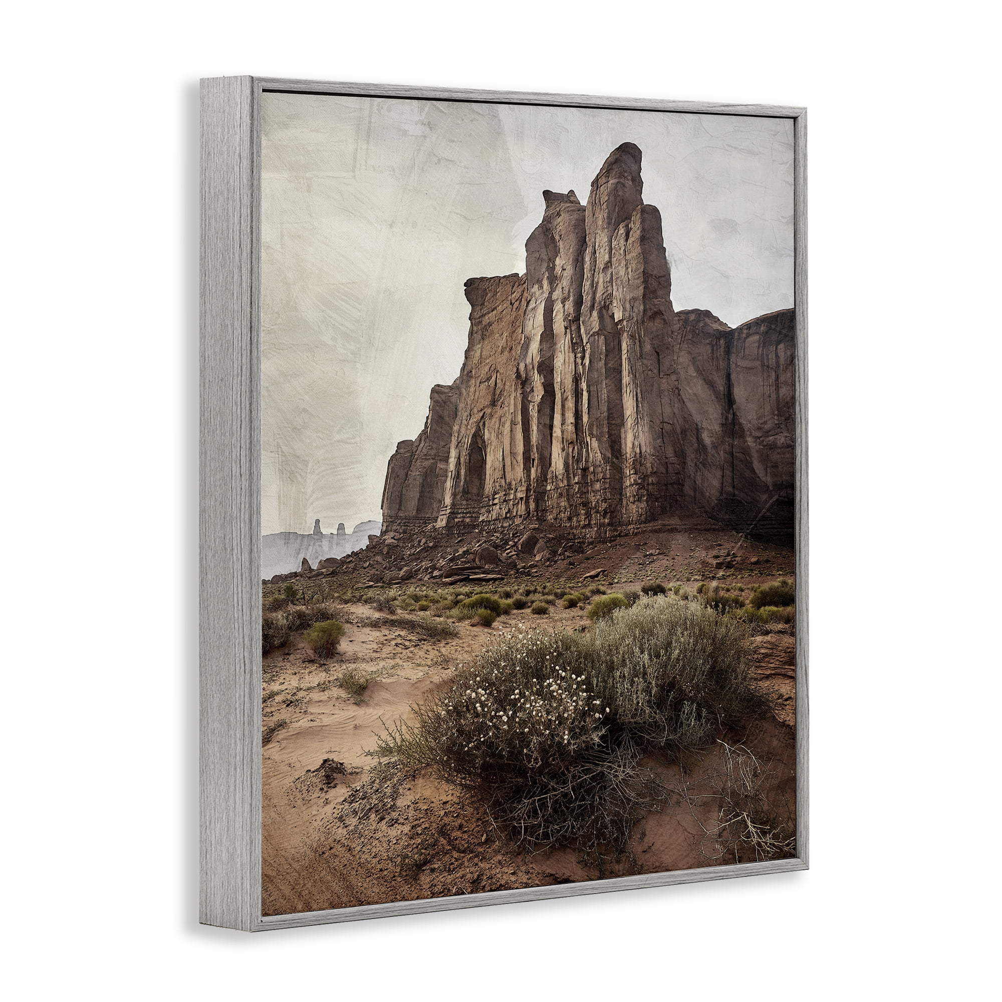 Stupell Industries Desolate Rock View Gray Framed Giclee Art, design by Kim Allen