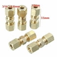 thumbnail image 2 of MYG 10Pcs Straight Brass Brake Line Compression Fitting Unions For OD Tubing 1/4 5/16 3/8 Brake Line Connector Brake System Parts, 2 of 9