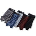 thumbnail image 3 of Ropa interior de seda de hielo para hombre, bóxer de malla completa, talla grande, ropa interior para hombre, pantalones bóxer de cintura media con entrepierna de algodón, pantalones Ice Sense, 3 of 5