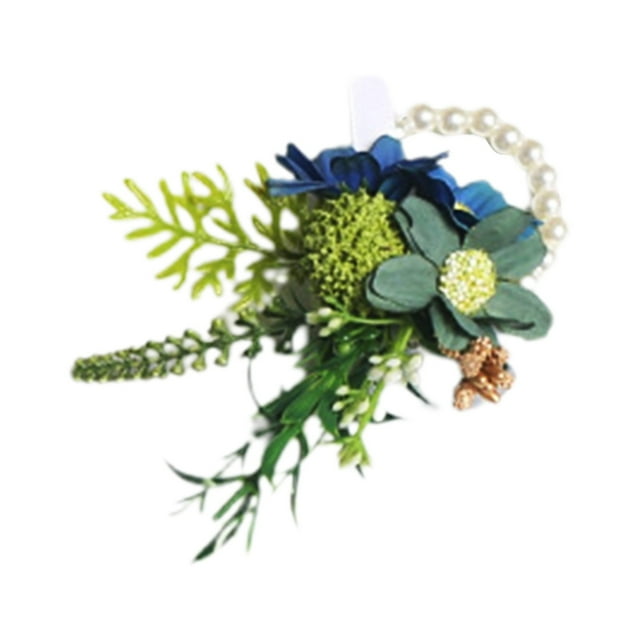 Wrist Flower Set Artificial Hand Flower And Boutonniere Set For Homecoming Graduation Prom Bridal Wedding