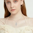 thumbnail image 6 of Cross Necklace for Women Infinity Cross Necklace 14K White Gold Plated Faith Necklace, 6 of 6