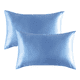 thumbnail image 3 of Funda de almohada Funda de almohada transpirable Funda de cojín para la cabeza de tela Funda de almohada de color sólido para cama, Azul claro Eigraketly HA003270-08, 3 of 7