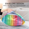 thumbnail image 5 of Coolnut Beautiful Rainbow Stripes Pillowcase for Hair and Skin Silk Pillowcase Queen Size 20×30in, Soft and Breathable Slippery Satin Pillowcase Covers for Sleep Decor Giftsation 523, 5 of 7