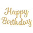 thumbnail image 1 of Banner de cumpleaños JHZMCRX Glitter Happy Birthday Gold, 1 of 7