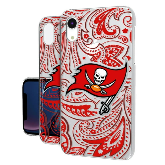 Tampa Bay Buccaneers iPhone Clear Paisley Design Case