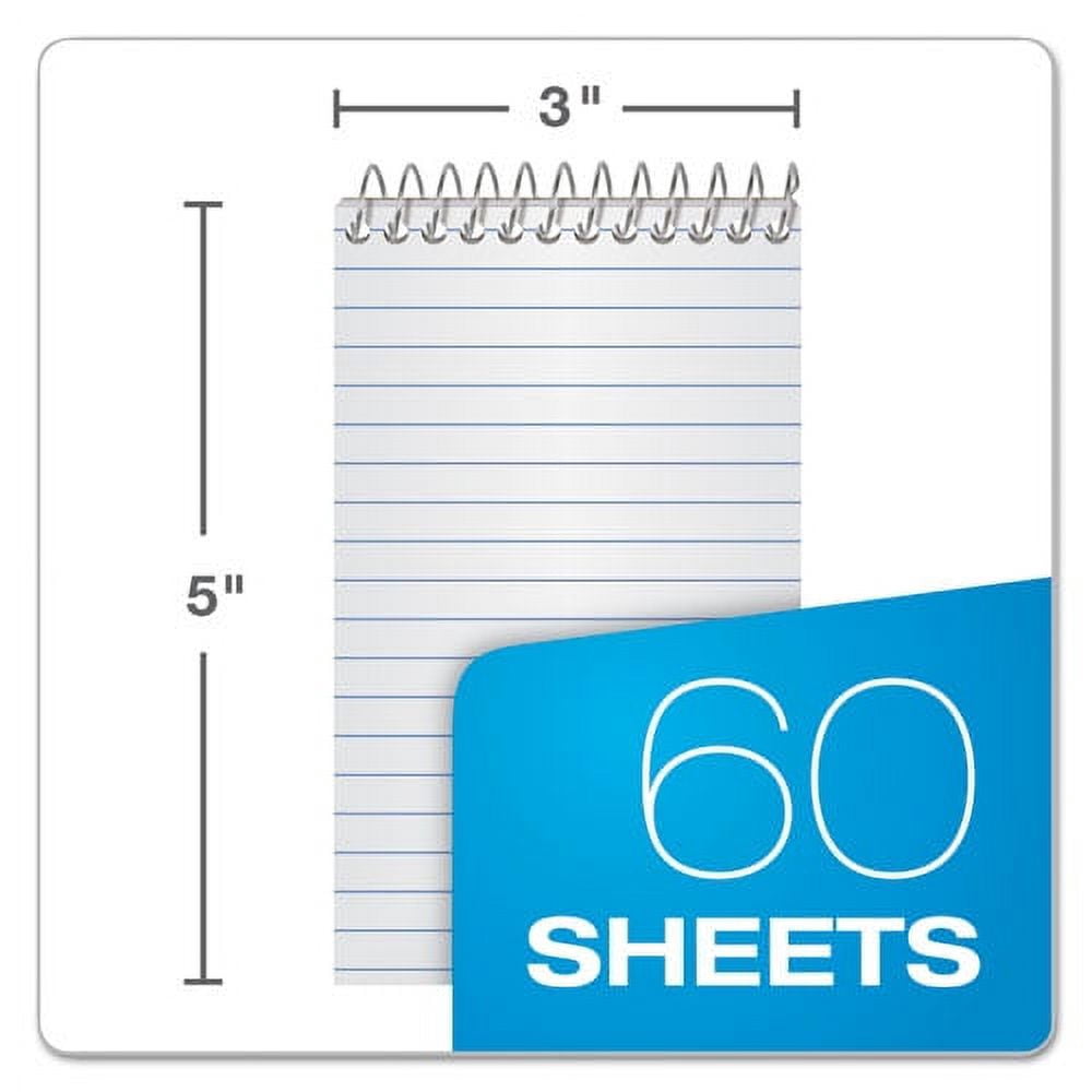 "Memo Pads, Narrow Rule, Assorted Cover Colors, 60 White 3 X 5 Sheets, 3/pack | Bundle of 5 Packs"