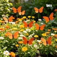 thumbnail image 4 of OCCOA Artificial Butterfly Garden Stakes Realistic Plastic Butterflies, Waterproof Outdoor Yard Decor for Flower Pots Planters, Patio Lawn Garden Decoration, Orange, 4 of 6