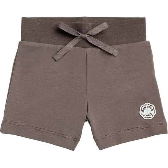 MON CHOU Baby Shorts, 100% Organic Pima Cotton, Soft Pull-On Joggers, Security Tracker Pocket, Unisex Sizes 3-24 Months