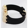 thumbnail image 3 of 50mm Montres Carlo Men's Cubic Zirconia Stones Luxury Wrist Modern Dress Watch (Gold/Black), 3 of 4