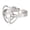 Steel, variant on Unisex Stainless Steel Heart-Shaped Ring: Electroplated Titanium Steel Hollow Love Heart Design, European and American Style