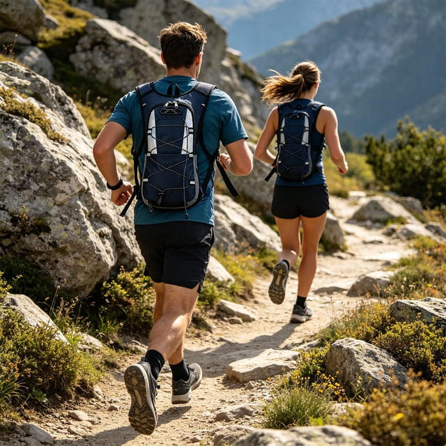 EGNMCR Bacs de Rangement, Contenants de Rangement Sac à Dos d'Hydratation Léger avec Bande Réfléchissante Sac à Dos de Course avec Réservoir d'Eau 2 L Course Cyclisme Randonnée Sac de Jour pour Hommes Femmes Sac à Dos en nylon