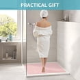 thumbnail image 6 of Square Shower Mat, 27"x 27" Extra Large Shower Mats for Inside Shower, TPE Anti Slip Shower mat with Suction Cups Drain Holes, Machine Washable Shower Floor Mat (Light Pink), 6 of 12