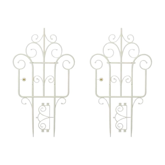 PBAZIH Garden Fence Stackable Climbing Plants Support Plastic Picket Fence Edgings for Lawns Flowerbeds Decorative Yard Outdoor Space Borders Modular Design Easy Installation