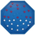 thumbnail image 1 of Crokinole & Checkers , Jeu de Société Crokinole en Plastique pour 2 à 4 Joueurs, Jeu de Société Crokinole Classique Canadien avec 28 Disques Rouges et Blancs, Plateau de Jeu de 19 Pieds', 1 of 6