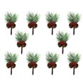 thumbnail image 4 of Artificial Christmas Pine Cone Simulation Berry Pendant PVC Mini 10pcs DIY Florist Decoration Wedding Decor Snowy Picks, 4 of 6