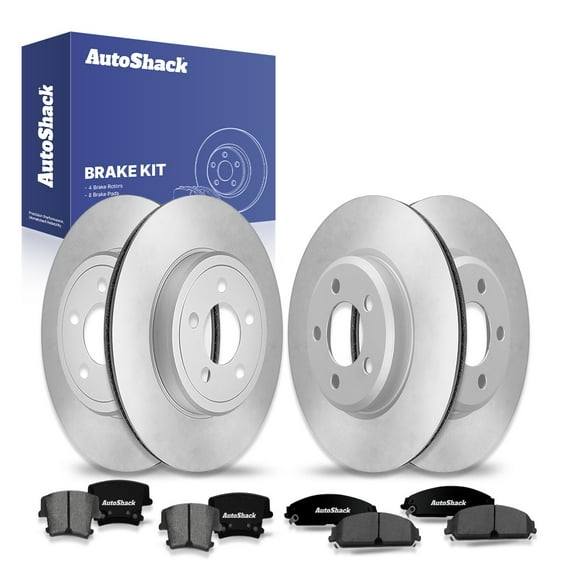 AutoShack Front Vented & Rear Vented Brake Rotors   Ceramic Pads 12-PC Brake Kit Replacement for 2010 Dodge Charger