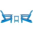 thumbnail image 3 of Paradise 3-Piece Set Classic Folding Adirondack Chair with Outdoor Side Table, 3 of 9