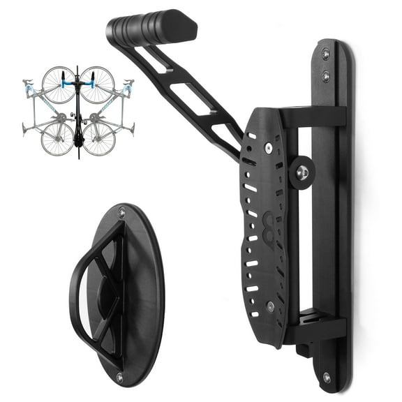 CD Swivel Bike Wall Hanger Vertical Indoor Storage Mount for MTB Road Bicycles