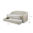 thumbnail image 3 of Jocia Tufted Daybed With Drawers, Beige, 3 of 3