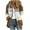 Brown, variant on Fesfesfes Fashion Women's Fleece Jacket Zipper Flannel Jacket Tops Long Sleeve Shirt Color Match Hooded Blouse Sweatshirt Under $10