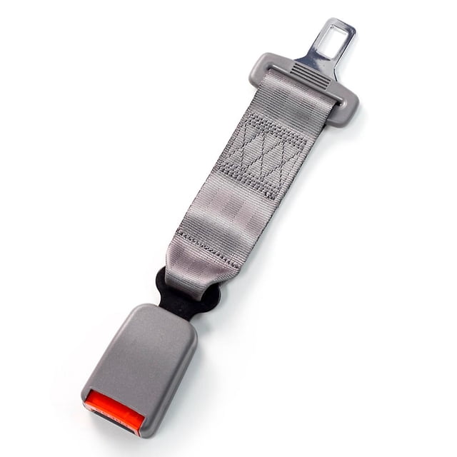 Juego de 2 extensores universales para cinturón de seguridad de coche, correa de extensión ajustable de 23 cm, color gris