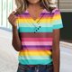 thumbnail image 1 of Fiudx Ropa de Mujer Top de Primavera/Verano de Manga Corta Informal de Moda con Cuello En V para Mujer, 1 of 4