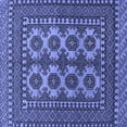 thumbnail image 1 of Ahgly Company Machine Washable Indoor Square Southwestern Blue Country Area Rugs, 3' Square, 1 of 4