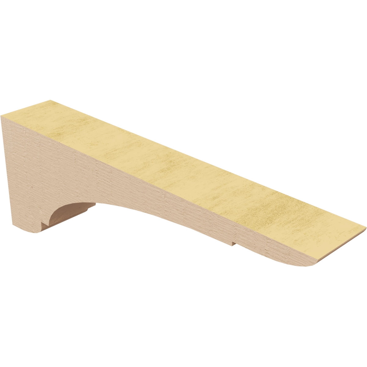 2"W x 12"D x 4"H Thin Olympic Rough Cedar Woodgrain TimberThane Corbel, Primed Tan