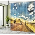 thumbnail image 5 of Ambesonne Travel Shower Curtain, Motorcycles Countryside, 69"Wx75"L, Multicolor, 5 of 5