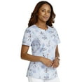 thumbnail image 4 of Tooniforms Scrubs Top For Women V-Neck Print TF761, 4 of 7