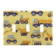 thumbnail image 2 of Dailycode Light Switch Plate Covers 2 Gang Wall Plate Plastics Outlet Covers for Kitchen Home Office Decor Backhoe Excavator Dump Truck, 2 of 8